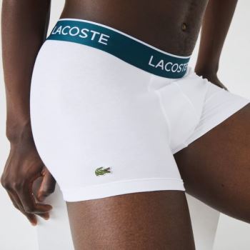 Lacoste Pack Of 3 Casual Black Boxer Briefs Pánské - Slipy Černé / Bílé / Šedé | CZ-Pe7u09